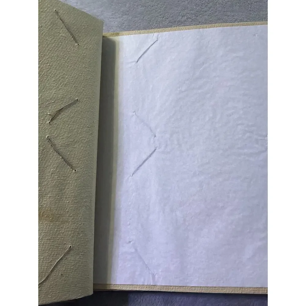 Handmade Blank Journal Notebook with Leaf-Pattern Decorative Cover